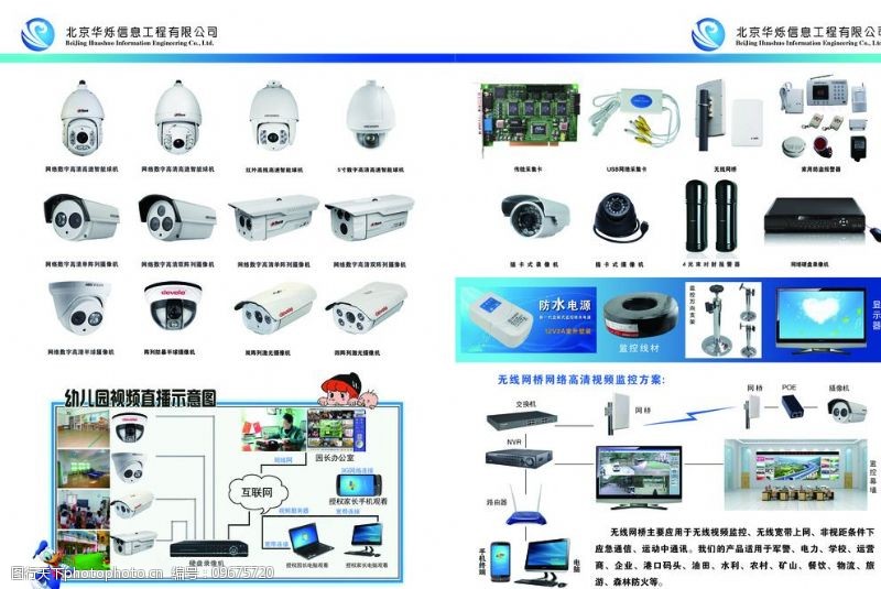 监控设备画册图片素材